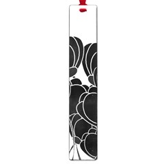 Black Flowers Large Book Marks