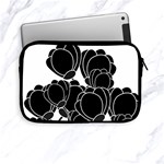 Black flowers Apple iPad Mini Zipper Cases Front