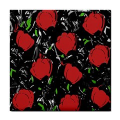 Red Roses Tile Coasters