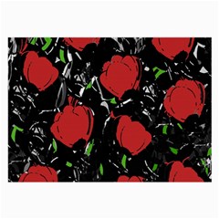 Red Roses Large Glasses Cloth