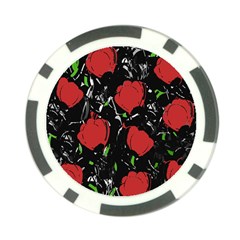 Red Roses Poker Chip Card Guards (10 Pack) 