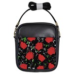 Red roses Girls Sling Bags Front