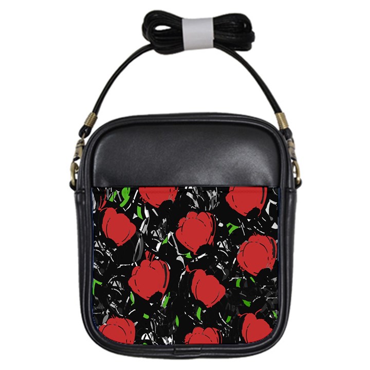 Red roses Girls Sling Bags