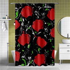 Red Roses Shower Curtain 48  X 72  (small) 