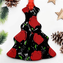 Red Roses Christmas Tree Ornament (2 Sides)