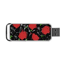 Red Roses Portable Usb Flash (two Sides) by Valentinaart