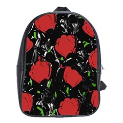 Red Roses School Bags (xl)  by Valentinaart