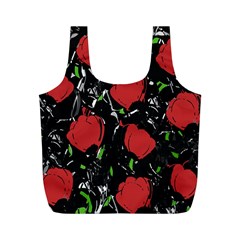 Red Roses Full Print Recycle Bags (m)  by Valentinaart