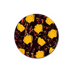 Yellow Roses  Magnet 3  (round)