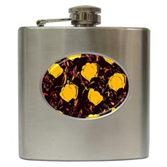 Yellow Roses  Hip Flask (6 Oz) by Valentinaart