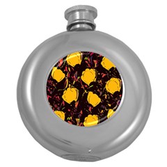 Yellow Roses  Round Hip Flask (5 Oz)