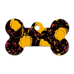 Yellow Roses  Dog Tag Bone (two Sides)