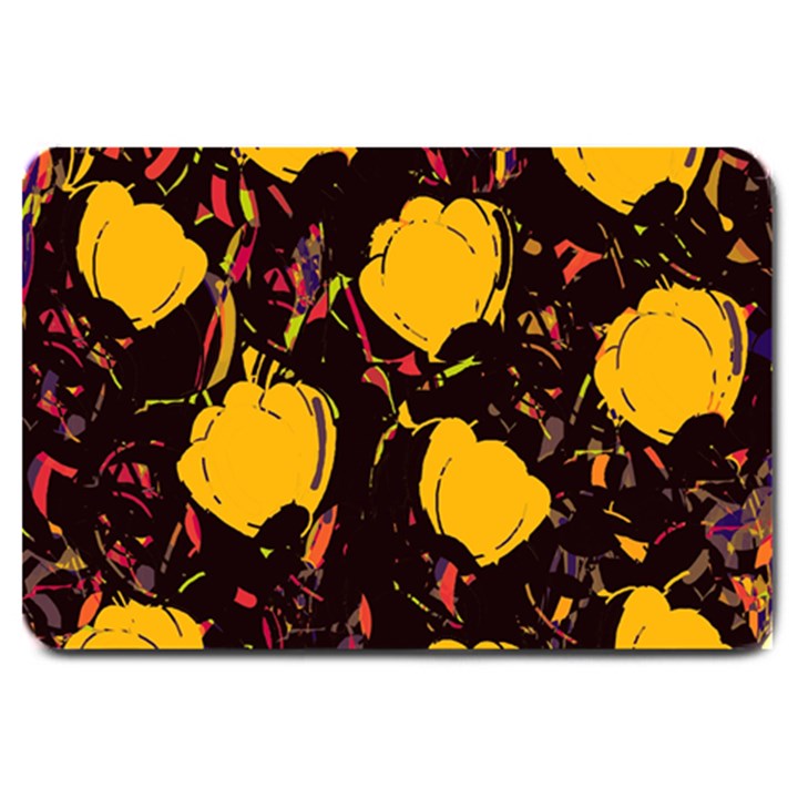 Yellow roses  Large Doormat 