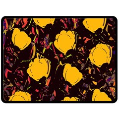 Yellow Roses  Fleece Blanket (large)  by Valentinaart