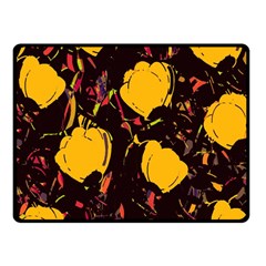 Yellow Roses  Fleece Blanket (small) by Valentinaart