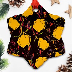 Yellow Roses  Snowflake Ornament (2-side)