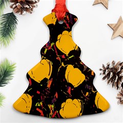 Yellow Roses  Christmas Tree Ornament (2 Sides)