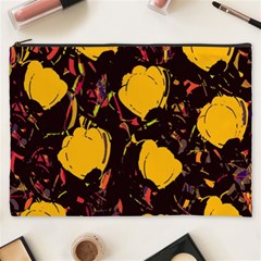 Yellow Roses  Cosmetic Bag (xxxl)  by Valentinaart