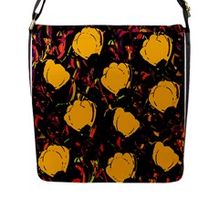 Yellow Roses  Flap Messenger Bag (l) 