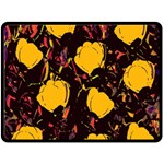 Yellow roses  Double Sided Fleece Blanket (Large)  80 x60  Blanket Front