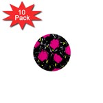 Pink roses  1  Mini Magnet (10 pack)  Front