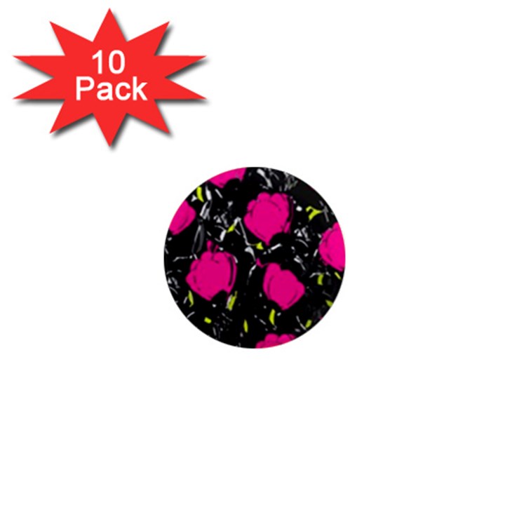 Pink roses  1  Mini Magnet (10 pack) 