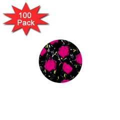 Pink roses  1  Mini Buttons (100 pack) 