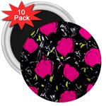 Pink roses  3  Magnets (10 pack)  Front