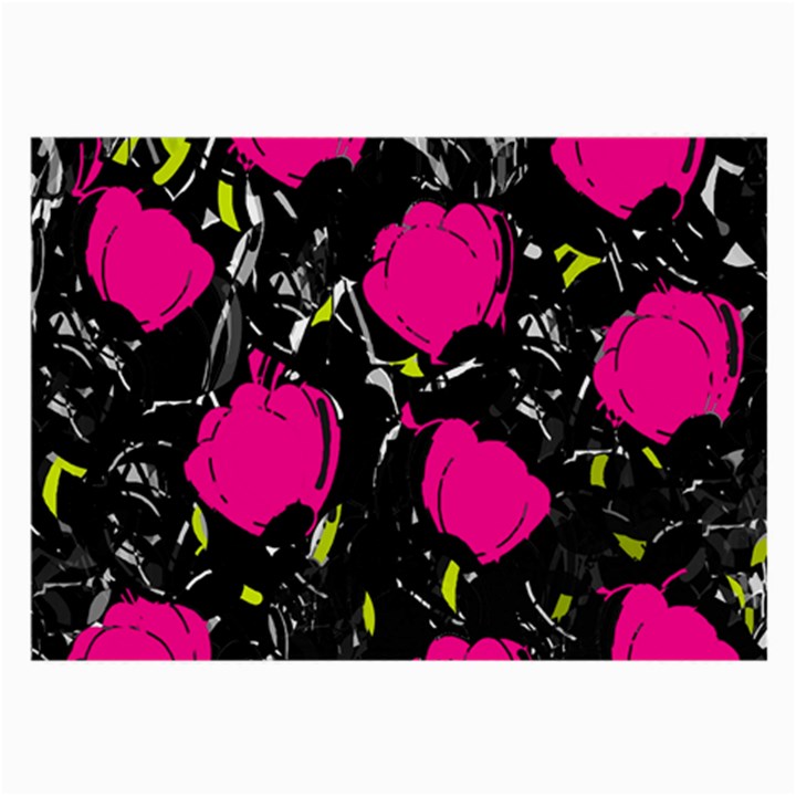 Pink roses  Large Glasses Cloth