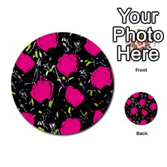 Pink Roses  Multi-purpose Cards (round)  by Valentinaart