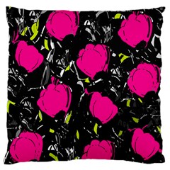 Pink roses  Standard Flano Cushion Case (Two Sides)