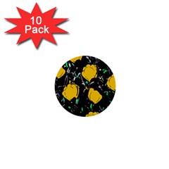 Yellow Roses 2 1  Mini Buttons (10 Pack) 