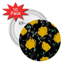 Yellow Roses 2 2 25  Buttons (10 Pack)  by Valentinaart