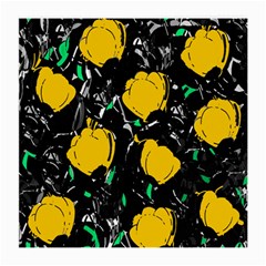 Yellow Roses 2 Medium Glasses Cloth