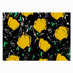 Yellow Roses 2 Large Glasses Cloth