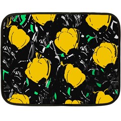 Yellow Roses 2 Double Sided Fleece Blanket (mini) 