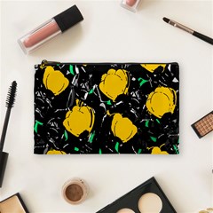 Yellow Roses 2 Cosmetic Bag (medium)  by Valentinaart