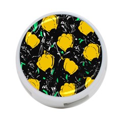 Yellow Roses 2 4-port Usb Hub (one Side)