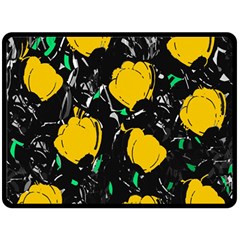 Yellow Roses 2 Fleece Blanket (large)  by Valentinaart