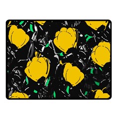 Yellow Roses 2 Fleece Blanket (small) by Valentinaart