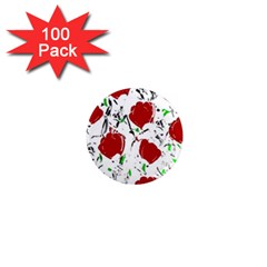 Red Roses 2 1  Mini Magnets (100 Pack) 