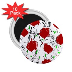 Red Roses 2 2 25  Magnets (10 Pack) 