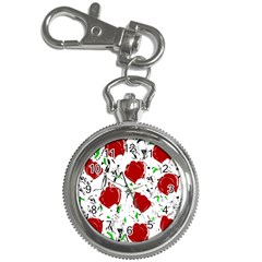 Red Roses 2 Key Chain Watches by Valentinaart