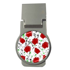 Red Roses 2 Money Clips (round) 