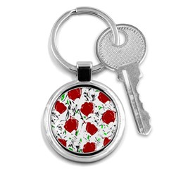 Red Roses 2 Key Chains (round)  by Valentinaart