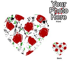 Red Roses 2 Playing Cards 54 (heart)  by Valentinaart