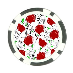 Red Roses 2 Poker Chip Card Guards