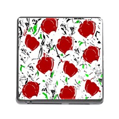 Red Roses 2 Memory Card Reader (square)