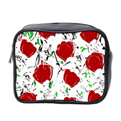 Red Roses 2 Mini Toiletries Bag 2-side