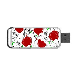 Red Roses 2 Portable Usb Flash (one Side)